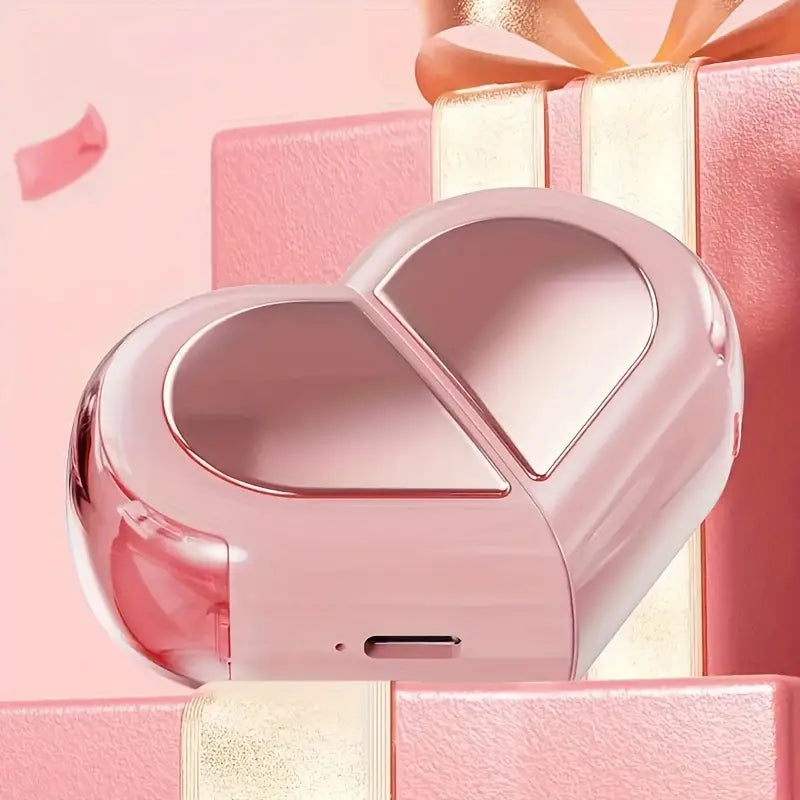 Wireless in-ear headphones with heart-shaped design