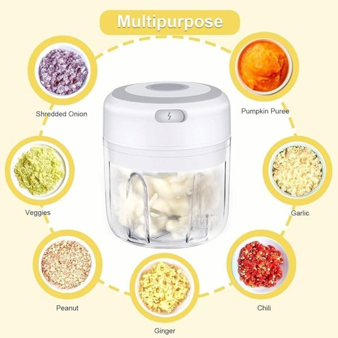 Compact Mini Food Processor Chopper